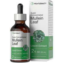 Estratto di Foglie di Mullein Horbach | 60 ml | Tintura Liquida Senza Alcol | Vegetariana, Non-GMO e Senza Glutine