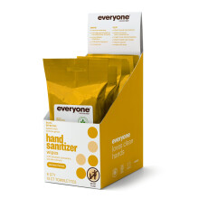 Everyone Handdesinfektions-Tücher, 15 Tücher (6er Pack), Kokosnuss und Zitrone, mit ätherischen Ölen