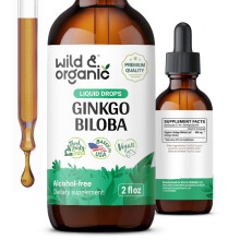 Tintura di Ginkgo Biloba Selvatico e Biologico - Supporto per Mente e Concentrazione - Estratto Erboristico Vegano