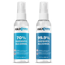 MaxTite Isopropylalkohol 2,3 fl oz Spray - 70% & 99,9% Kombinationspaket - Tillverkat i USA