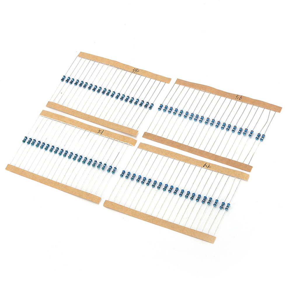 2600 Piece Resistor Set 130 Values 1/4W 1% Metal
