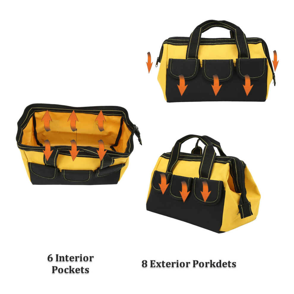 Portable 16In Heavy Duty Tool Tote Bag 7444352456246