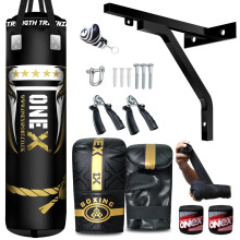 4ft Boxing Punch Bag Set with Gloves, Wall Bracket