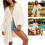Loose Front Tie Beach Kimono Coverup Open Front-White XL 4