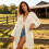 Loose Front Tie Beach Kimono Coverup Open Front-White XL 6