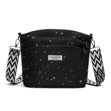 Spacious Organizers Shoulder Bag For Women Oxfords-Black