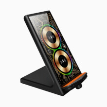 Suporte magnético para telemóvel com carregamento sem fios de dupla bobina, modo duplo, universal para Android, carga su