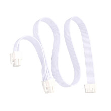 Doppeltes 8-PIN-PCIe-Stromkabel mit 12VHPWR-Anschlusskabel.-Weiß