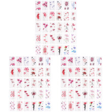 180Pcs Assorted Color Flowers Stickers Waterproof Temporary Body Decor