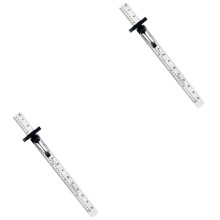 2St Draagbare Metalen Meetliniaal Met Clip Naaiaccessoire