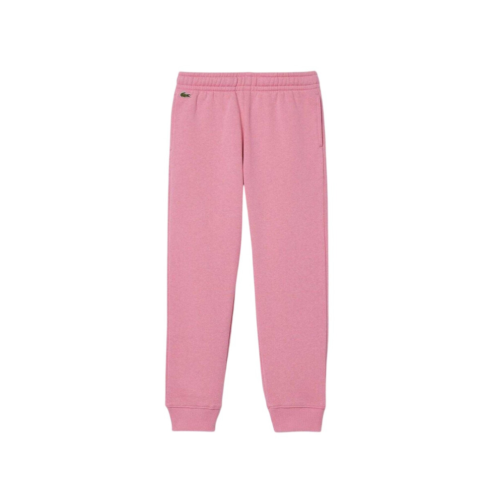 Lacoste Girls Organic Cotton Embroidered Logo Joggers Pink