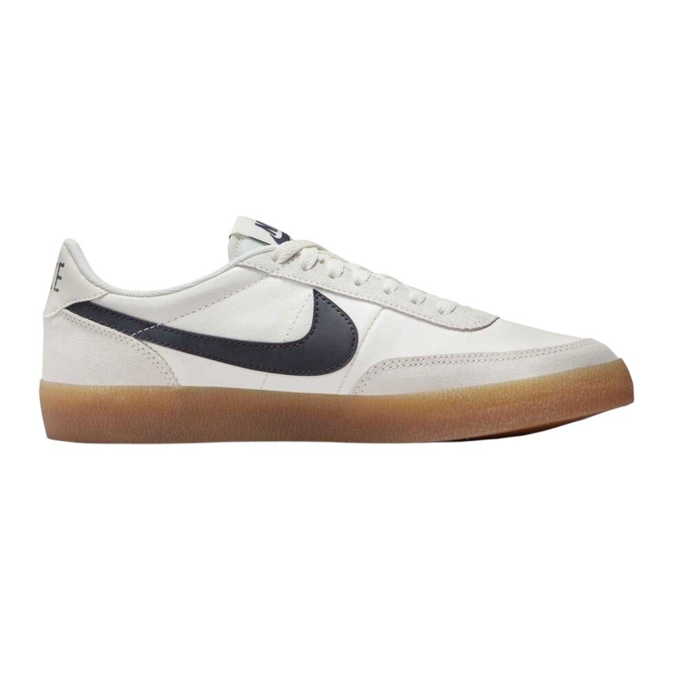 Nike (7 Uk, White/Grey/Gum) Womens/Ladies Leather Flat Trainers Grey