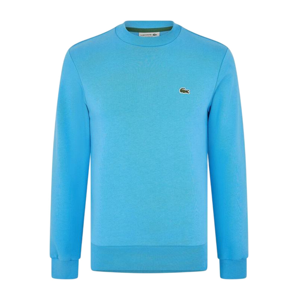 Lacoste (Xs, ) Mens Embroidered Logo Fleece Crew Neck Sweatshirt Blue
