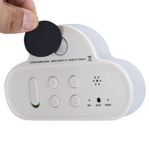 Cloud Shaped Digital Alarm Clock White 2