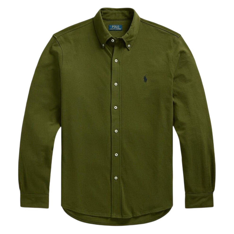 Ralph Lauren (Xl, New Olive) Mens Premium Cotton Button-Down Shirt