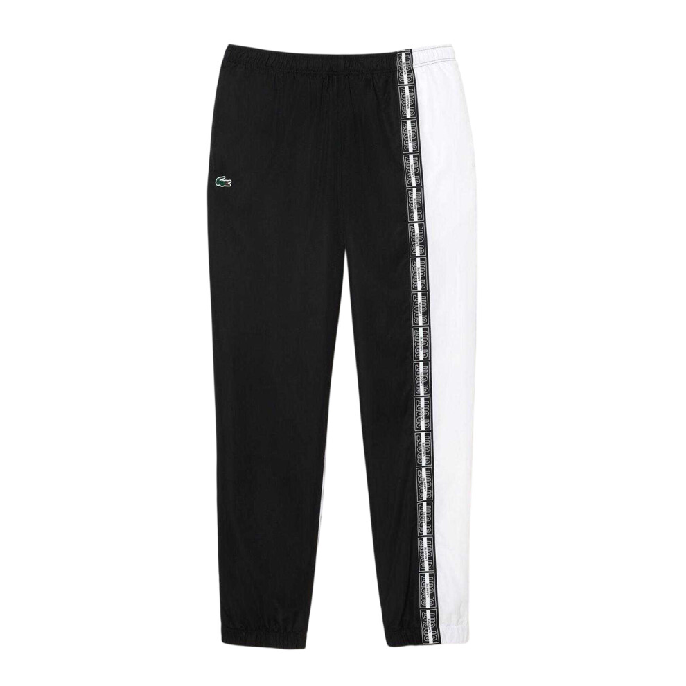 Lacoste Mens Colour Block Tracksuit Bottoms Black
