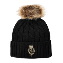 (One Size, Black) Ralph Lauren Womens/Ladies Polo Beanie