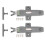 2 Pack Cabinet Door Rebounder ABS Plastic 1