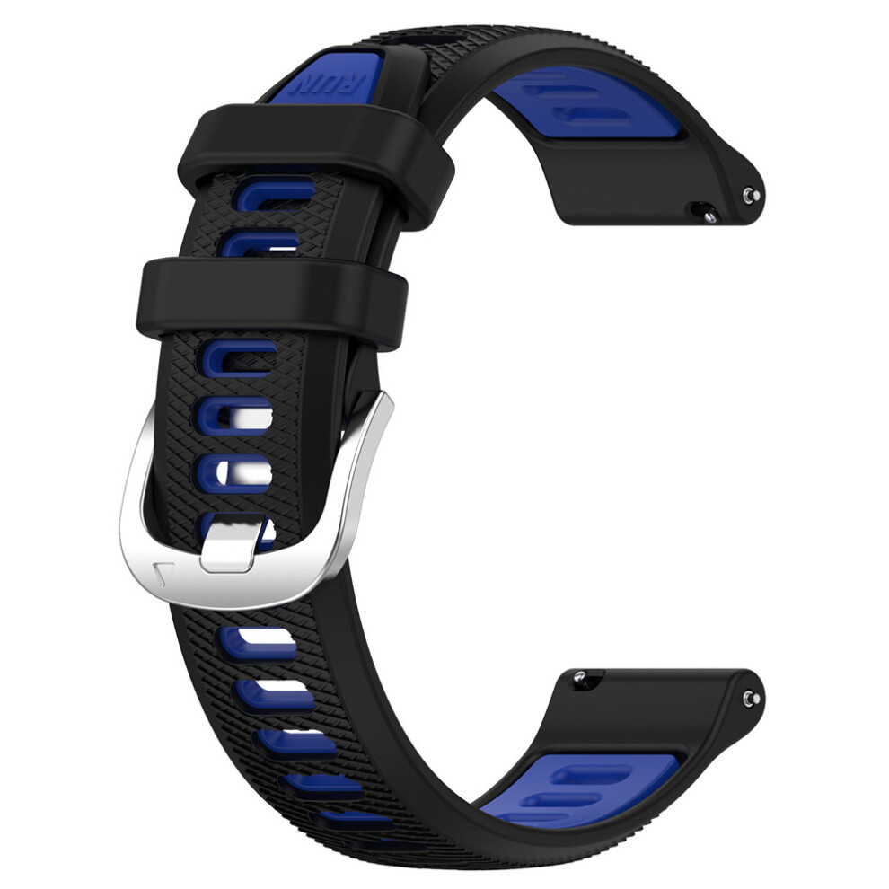 (Black Blue, 20Mm) Watch Strap Replacement Band For Garmin Vivomove Trend / Venu Sq2 / Venu 2 Plus / Forerunner 158 / 55 / 245 / 645 / Vivoactive 3 Blue,Black 688249462225