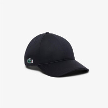 (One Size, Black) Lacoste Unisex Adult Tech Logo Cotton Twill Baseball Cap