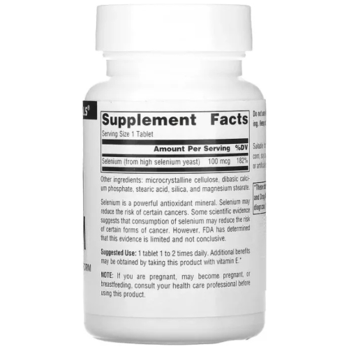 Source Naturals Selenium 100mcg Tablets - 100 Count 1