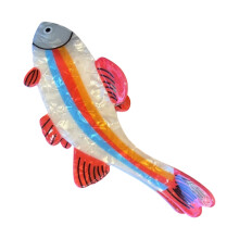 Eye Catching PVC Hair Clip Lovely Trout Design Barrette-Red