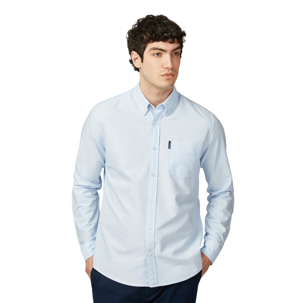 Ben Sherman (Xxl, Sky) Mens Signature Oxford Long-Sleeved Shirt Multicoloured