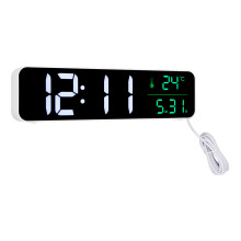 LED-Musikwecker 5-stufige Helligkeit 12/24 h Weiß