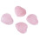 Pink Crystal Heart Stones 4pc 2