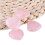 Pink Crystal Heart Stones 4pc 11