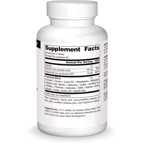 Source Naturals Amino Day 1000mg Free Form Amino Acids - 60 Tablets 1