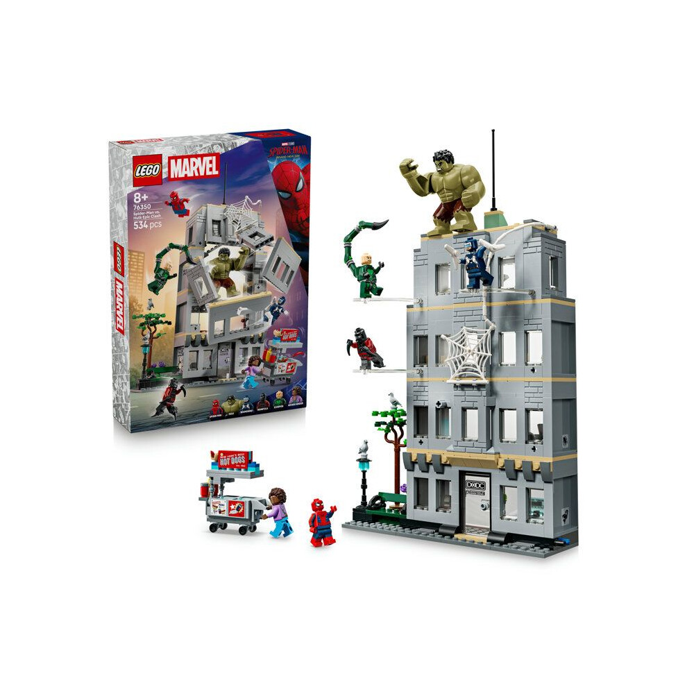 Lego Marvel 76350 The Legendary Showdown Between Spider-Man And Hulk - Interactive Toy