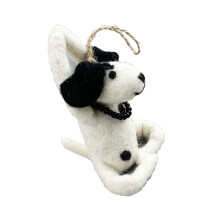 Populaire wolvilt yoga hond figuur pop charme hanger voor