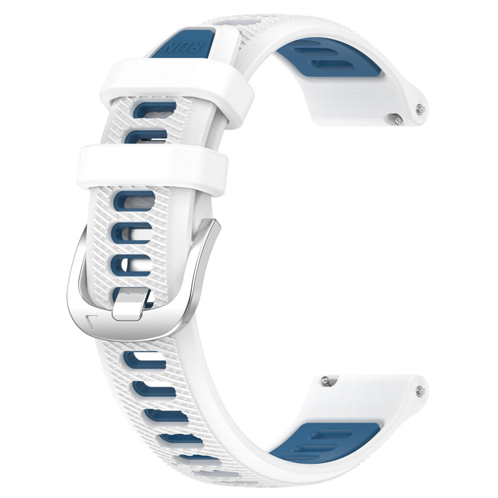 (White Blue, 20Mm) Watch Strap Replacement Band For Garmin Vivomove Trend / Venu Sq2 / Venu 2 Plus / Forerunner 158 / 55 / 245 / 645 / Vivoactive 3 Blue,White 688249462379