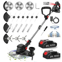 Cordless Strimmer with 2x2.0Ah Batteries, 750W