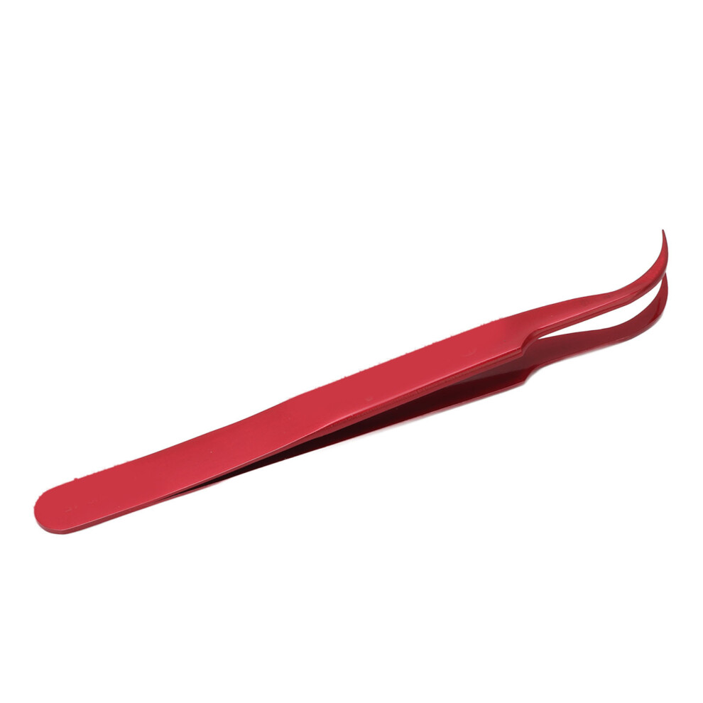 Anti Magnetic Tweezers Curved Aluminium Alloy Red
