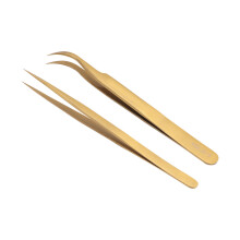 Golden Aluminium Tweezer Set 2 Pieces