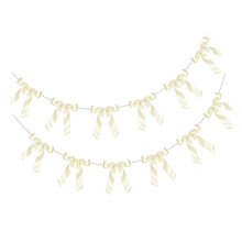 Packung mit 2 zarten Perlen, Perlenschleifen,-Beige