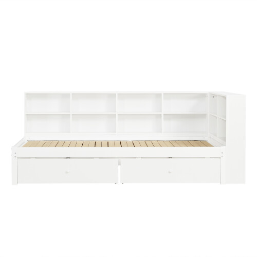 3ft Single Daybed with Two Storage Drawers and Beside Storage 1