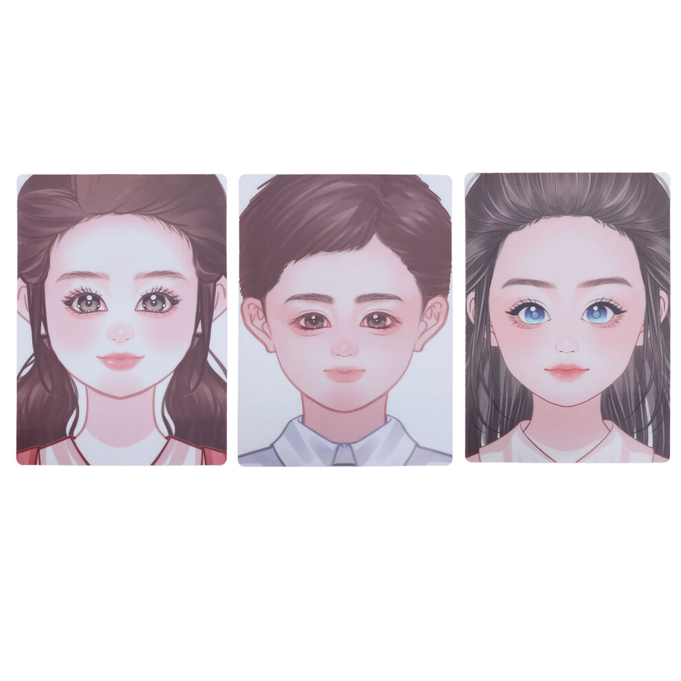 3pcs A4 Washable Face Painting Practice Boards