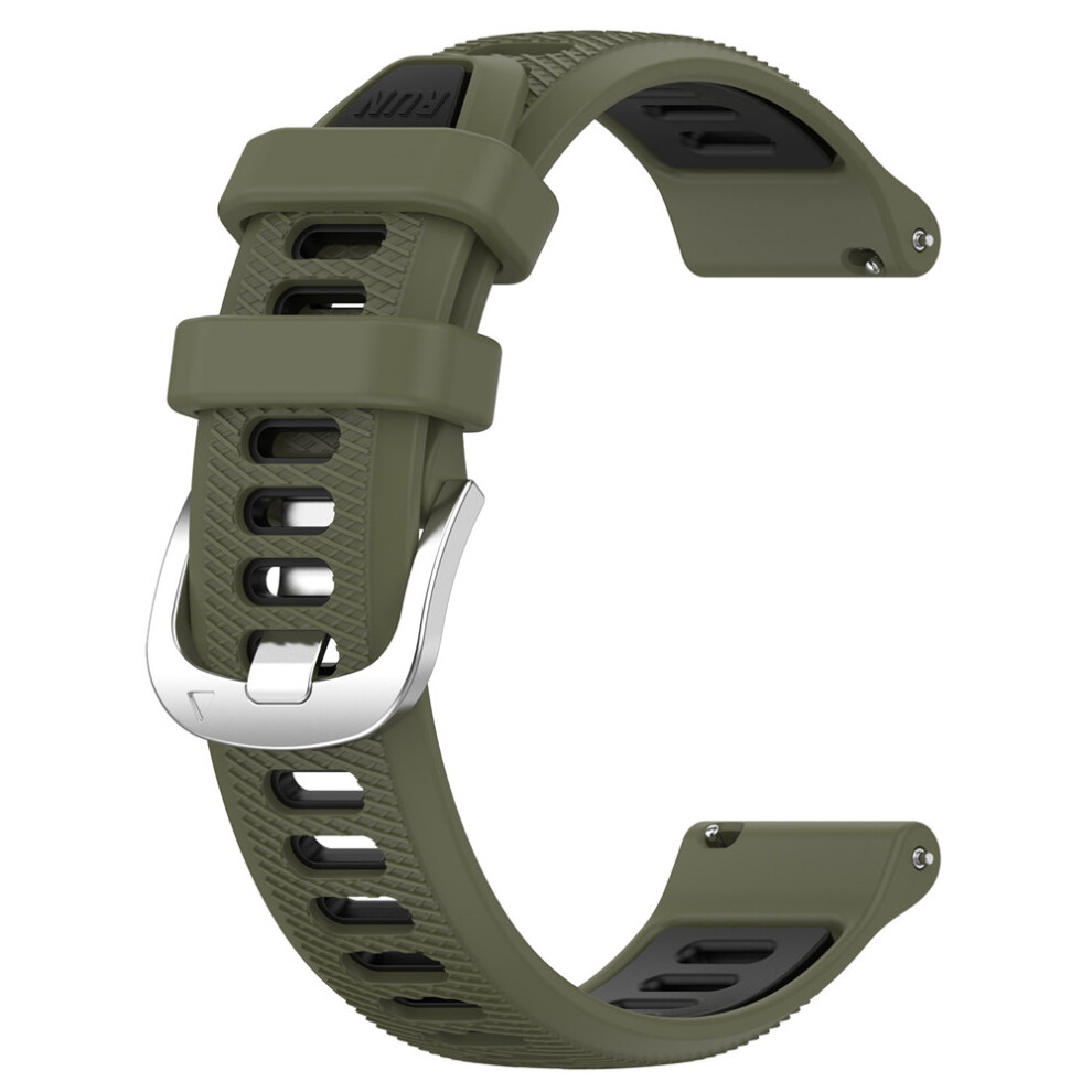 (Green Black, 18Mm) Replacement Watch Band For Garmin Forerunner 265S / 255S / 255S Music / Venu 2S / Vivomove 3S / Vivoactive 4S Green,Black 688249462300