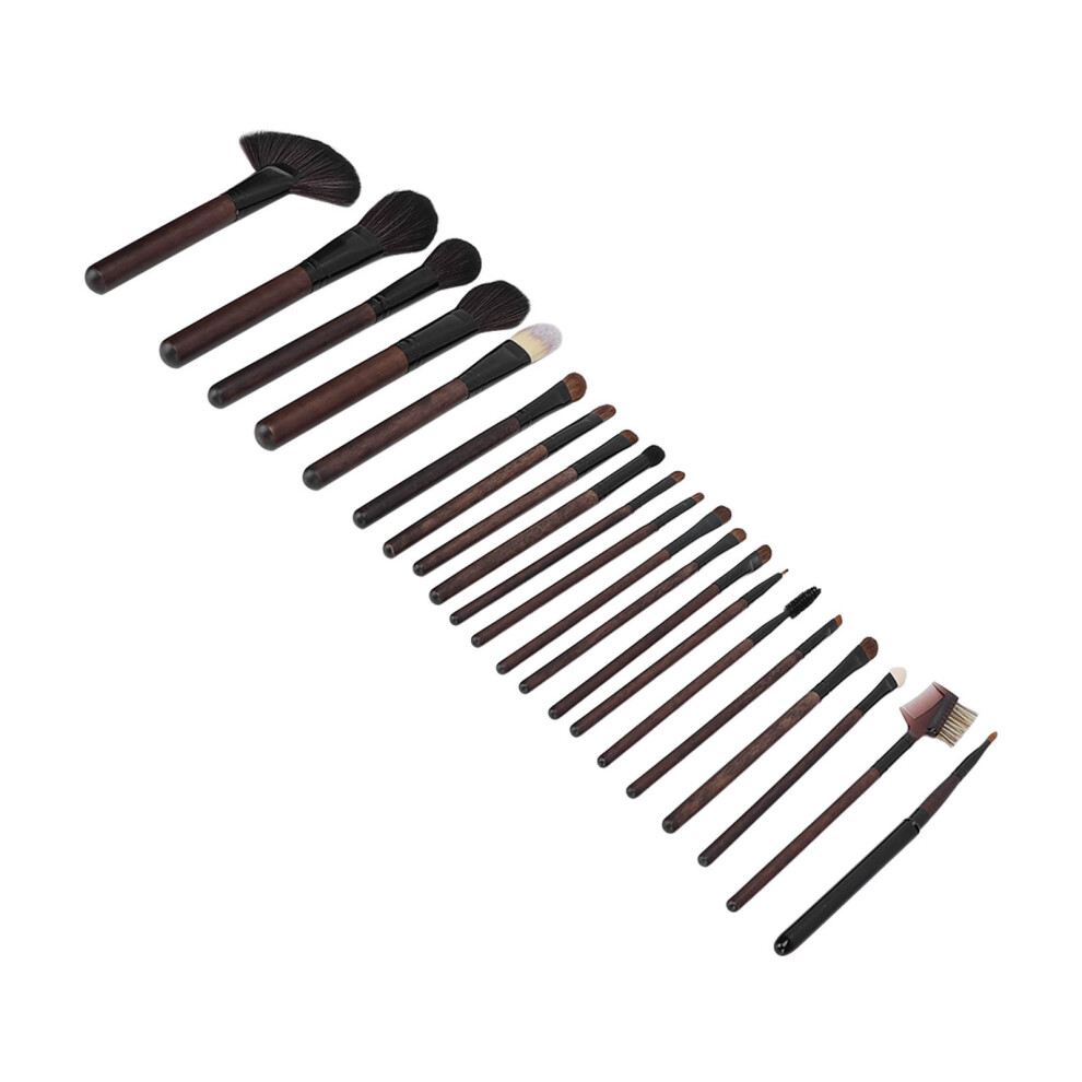 21pc Wooden Handle Makeup Brush Set with Bag