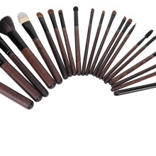 21-tlg. Make-up Pinsel Holzgriff