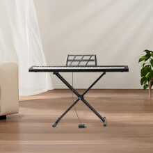 GPP-105 88 Key Digital Piano Semi Weighted with Dual Bluetooth MIDI Audio X Stand Headphone Sustain Pedal Black