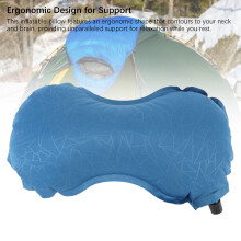 Sponge Filled Compact Travel Pillow Blue
