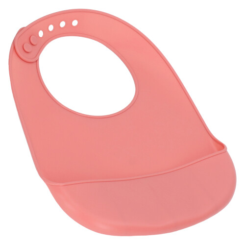Baby Silicone Bib Dishwasher Safe Pink