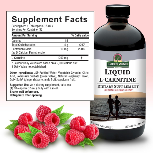 Nature's Answer, L-Carnitina Liquida, 16 fl oz (480 ml) 1