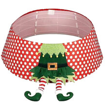 Collare da Elfo per Albero con Schede nel PC Gamba da Elfo per Albero Decorazione Inferiore Copertura per Supporto per Albero Carino
