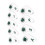 White PU Golf Iron Headcovers 9 Set 1