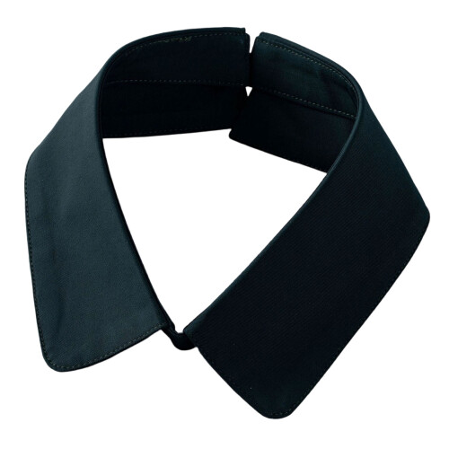 Detachable Collar For Shirt With Button Closure-Black